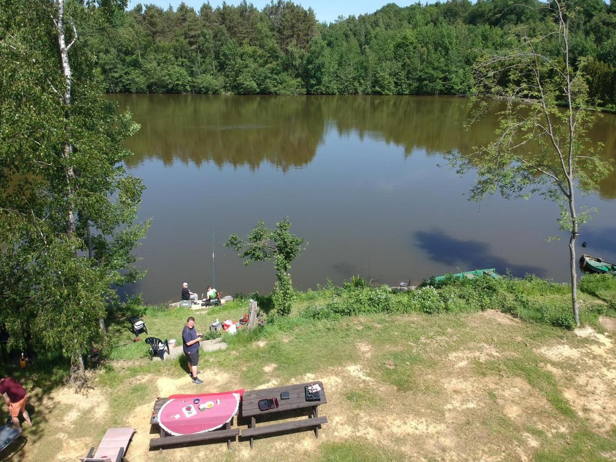 Florennes Gite Neuf 150 M2 Devant Un Grand Lac Prive De 2 Hectares Poissonneux Au Milieu Des Bois Villa Buitenkant foto