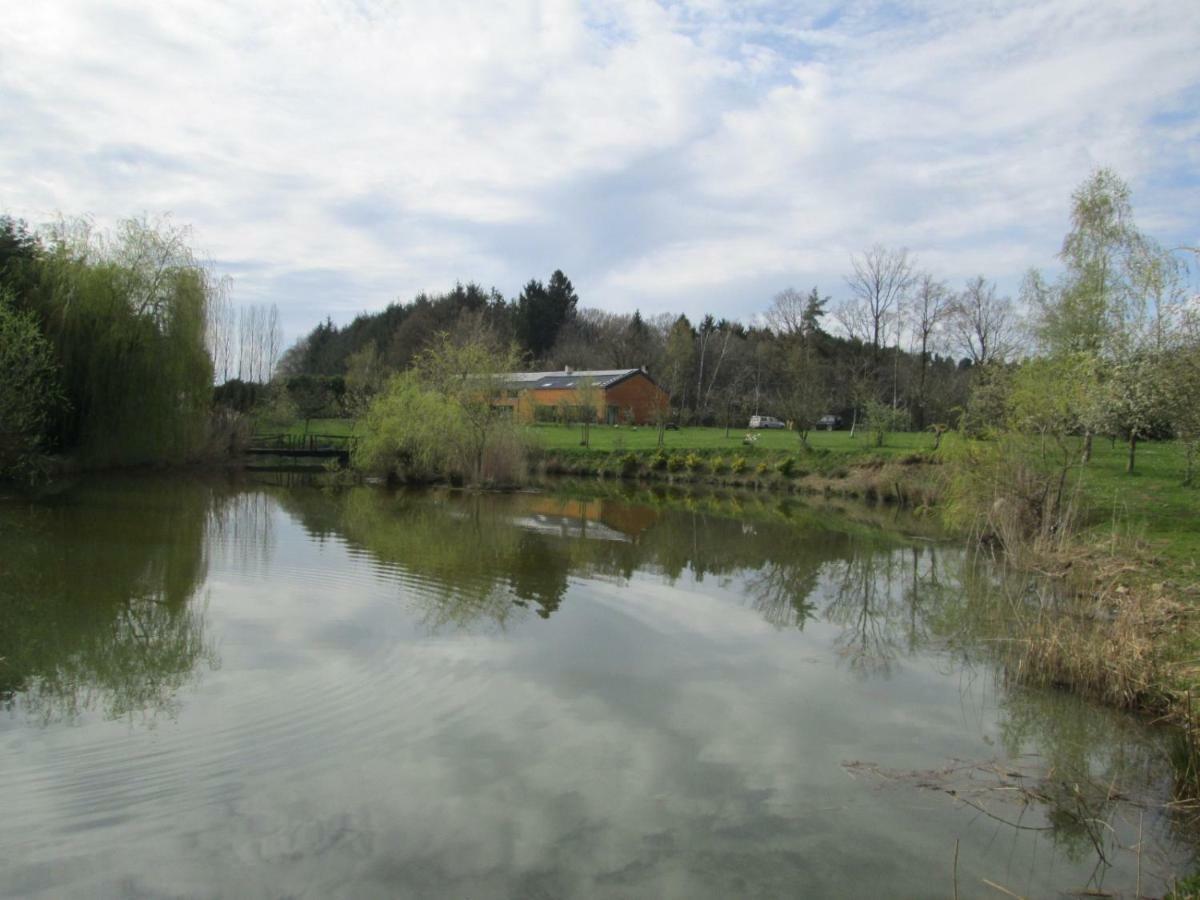 Florennes Gite Neuf 150 M2 Devant Un Grand Lac Prive De 2 Hectares Poissonneux Au Milieu Des Bois Buitenkant foto